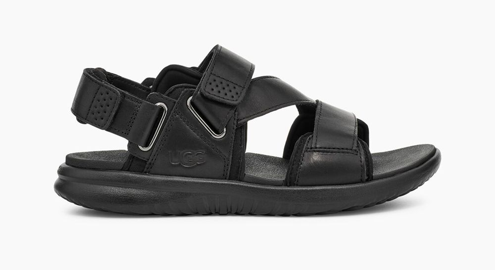 Ugg Union Strap - Mens Sandals - Black - NZ (9728NLAQY)